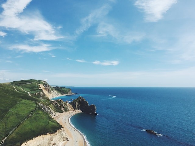 uk beach from the high